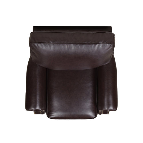 Red Barrel Studio® 34" Wide Leather Match Manual Recliner Accent Chair